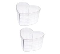 FRCOLOR Caja De 2 Piezas Caja de flores de amor telón de fondo del tanque de jarrón en forma de corazón Gel fin cajas de flores cajas de corazones para Acrílico Transparent