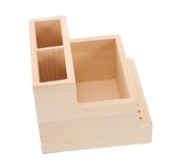 FRCOLOR Caja De Almacenamiento De Herramientas De Belleza Llavero Clave Varilla Roscada Roscada Pasador Roscado Varilla Roscada Soporte De Espada Para Muebles Collar Colgante Madera Beige