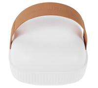 FRCOLOR Caja de Almacenamiento para Sándwiches Portátil de Plástico Blanco Diseño Único de Sellado para Almuerzo y Uso en Movimiento, Capacidad Porción