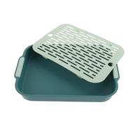 FRCOLOR Caja de Arena Rectangular para Conejos y Hámsters, Inodoro de Plástico PP Antideslizante Que Previene Queden Atrapadas Patas, Adecuado para Jaulas Pequeñas