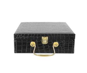 FRCOLOR Caja de Madera Portátil para Cigarros Tapa Abatible, Prevención de Humedad y Diseño Texturizado, Adecuado para Obsequio