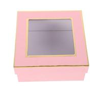 FRCOLOR Caja De Para Festival Con Ventana Transparente Para El Día De San Valentín Contenedor De Embalaje Para De Cumpleaños Para Ramos De Flores Caja De De Papel