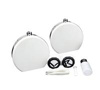 FRCOLOR Caja De Viaje con Espejo Porta Lentillas Recipiente Lentes Estuche Lentes De Contacto Pequeño y Práctico