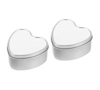 FRCOLOR Caja Galletas De Corazon Caja De 2 Piezas De Lata En De Sublimación Estaño Recipiente Con Tapa Latas Pequeñas Con Tapas De Almacenamiento De Latas De Poseedor Favor Planchar