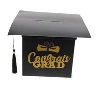 FRCOLOR Caja Graduation Gorro De Graduación Tarjeta De Cumpleaños Idlutor De Insignia Billetera Visa Boda Embalaje Fiesta Crédito Titular De La Tarjeta De Índice Vale Mi Su Oro Papel Black