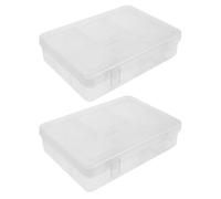 FRCOLOR Caja Organizadora de Pintura para Brochas y Lápices Diseño de Doble Capa de Plástico para Proteger y Clasificar Fácil, Adecuado para Artistas y Estudiantes