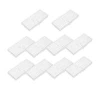 FRCOLOR Caja Portacepillos Rectangular Transparente para 12 Cepillos Interdentales Tapa Abatible a Prueba de Polvo Estuche Compacto para Viaje y Almacenamiento Higiénico