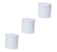 FRCOLOR Caja Redonda Carton Caja Redonda De Piel De 3 Piezas De Ramo Mini Ramo De Flores s Cilíndricas Para Flores s De a Granel Floreros a Granel Estuche Para Arreglos Ramos