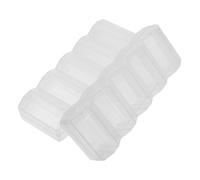 FRCOLOR Caja Transparente para Chips De Póquer 100 Piezas, Estuche Plástico Compacto y Multifuncional, Bandeja Organizadora para Juego Texas Hold'em, Paquete De 2 Unidades