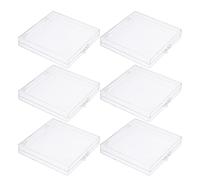 FRCOLOR Caja Transparente para Especímenes de 6 Piezas con Bisagras Contenedor Plástico Pequeño para Colección y Almacenamiento de Insectos Vitrina Portátil para Educación Científica y