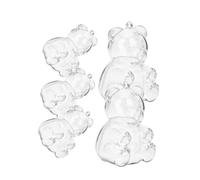 FRCOLOR Cajas De Dulces Transparentes Forma De Oso 5 Piezas, Almacenamiento Multifuncional, Tamaño 7 Cm, Ideales Para Regalos De Boda, Baby Shower y Fiestas De Cumpleaños