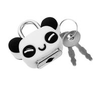 FRCOLOR Candado Pequeño de Metal Diseño de Panda para Gabinete y Muebles, Ligero y Decorativo, Adecuado para Proteger Maletas y Bolsos Llave Segura