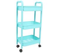 FRCOLOR Carrito Fácil Organización Ruedas de Plástico de Almacenamiento de 3 Capas, Estante Multiusos Móvil para Cocina y Balcón