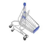 FRCOLOR Carro De La Compra De Supermercado Carritos De Compra Decoración De La Casa De Muñecas Mini Toy Mini Juguete Modelo Blue
