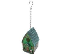 FRCOLOR Casa para Pájaros Exterior de Resina Resistente y No Deformable, Decoración Simple y Elegante para Jardín y Porche Que Atrae la Atención Aves