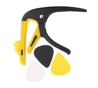 FRCOLOR Cejilla para Guitarra Acústica Práctico de Clip Rápido Color Amarillo y Negro Accesorio para Afinar Guitarras Folk Ligero y Fácil de Reposicionar