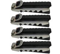 FRCOLOR Cejilla para Guitarra Acústica y Clásica, Pack de 4 Piezas Negras, Accesorio Profesional Compatible Ukelele y Guitarra Eléctrica, Clip Ajustable para Cambio de Tono