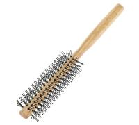 FRCOLOR Cepillo de Pelo Redondo de Madera para Secar con Secador Herramienta de Peinado para Cabello Rizado Cepillo para Mujer Mango de Cerdas de Nailon