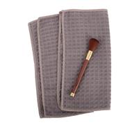 FRCOLOR Cepillo Limpiador para Molinillo de Café con 2 Paños de Microfibra 30x30 Cm, Cepillo Multiusos con Cerdas Suaves de Madera de Palo de Rosa para Limpieza de Máquinas de Café