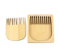 FRCOLOR Cepillo para Hombre Calvo Pequeño Peine de Bolsillo para El Pelo Peine para Barba para Hombre Herramienta de Peinado Madera