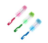 FRCOLOR Cepillo para Limpiar Botellas 3 Unidades Cepillo Rotatorio 360° Cerdas Densas Multicolor Limpieza Profunda Biberones y Chupetes Uso Doméstico Familiar Color Aleatorio