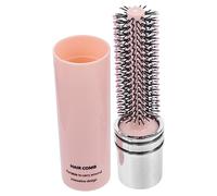 FRCOLOR Cepillo Redondo Para Cabello Rizado Portátil 1 Unidad Pequeño Ligero Para Mujeres Secado Secador y Masaje Cuero Cabelludo Viaje Rosa