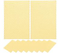 FRCOLOR Cera de Abejas Natural en Láminas de Panal 10 Piezas para Apicultura y Elaboración de Velas en Colmenas Diseño Estético para Cuidado de Muebles