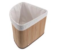FRCOLOR Cesta Esquinera de Bambú 29x22cm para Armario y Cocina | Borde en Abanico, Color Beige, Acceso Fácil, Aprovecha Rincones, Estilo Farmhouse y Elegancia Moderna