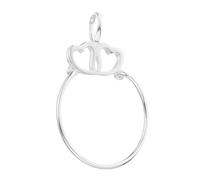 FRCOLOR Charm Holder Collar de Plata con Doble Conector Colgante Versátil para Mujer Diseño Elegante y Multifuncional para Fiestas y Diario