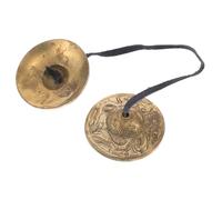 FRCOLOR Címbalos De Dedo De Cobre Para Danza Del Vientre y Yoga Instrumento Étnico Tradicional Para Percusión Ritual Tibetana Con Sonido Auténtico y Resistente Para Músicos