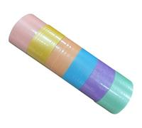 FRCOLOR Cinta Adhesiva para Manualidades Bolas Pegajosas, 6 Rollos Macarrón de 6 Cm, Colores Pastel, Juguete Antiestrés Divertido para Casa, Oficina y Viajes