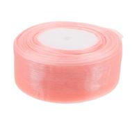 FRCOLOR Cinta de Organza Rosa Yardas para Manualidades Decoración de Bodas y Envoltura de Cinta de Transparente para Diy Embellecimiento de Ramos y Envoltorios de Pasteles