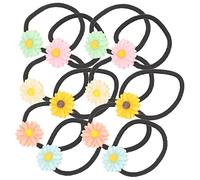 FRCOLOR Cintas Elásticas Pelo Flores Margarita 30 Piezas Multicolor Pequeña Tamaño Gomas Cabello Mujer y Niñas Accesorio Diario Colorido