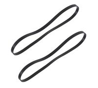 FRCOLOR Cinturón de Goma para Tocadiscos Negro, Accesorio de Repuesto Estable y Duradero para Mesa Tocadiscos, Paquete de 2 Piezas Fina Artesanía