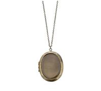 FRCOLOR Collar Colgante De Fotos Ovalado Antiguo Bronce Estuche Abierto, Joyería Cadena, Collar Recuerdo Para Mujer, Accesorio De Ocasión Especial