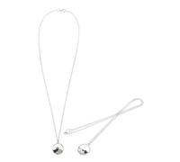 FRCOLOR Collar Colgante de Metal para Mujer, Diseño de Montaña con Amanecer y Atardecer, Conjunto 2 Piezas, Cadena de Clavícula, Joyería para Viajes y Uso Diario