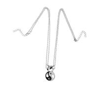 FRCOLOR Collar de Tai Chi Colgante de Aleación Diseño de Yin Yang para Parejas para Novios y Novias Joyería para Él Ella