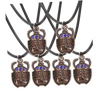 FRCOLOR Collar Egipcio De Escarabajo Azul Vintage Aleación Retro Unisex Para Uso Diario Fiestas 6 Piezas Accesorio De Protección y Estilo Histórico