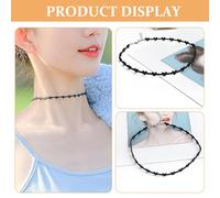 FRCOLOR Collar Gargantilla para Mujer 2 Piezas Corto Dije Corazón Color Plateado Cadena Ligera y Ajustable Joyería Minimalista para Uso Diario y Eventos Obsequios