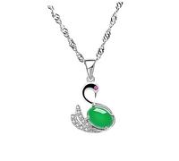 FRCOLOR Collar Swan para Mujeres Joyería Cisne con Colgante de Circón Decoración de Cuello para Ocasiones Especiales