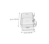 FRCOLOR Comederos Ventosa para Reptiles Pequeños 2 Piezas Tamaño Pequeño Material ABS Transparente Dispensadores Multifuncionales para Geckos Camaleones y Accesorios Prácticos para