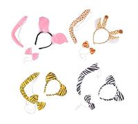 FRCOLOR Conjunto De 4 Diademas Y Tocados Para Disfraz De Cosplay Diadema Con De Y Cuernos De Jirafa Disfraz De Jirafa Para Diademas Para Disfraz De Animal Disfraz De