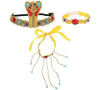FRCOLOR Conjunto de Accesorios de Disfraz de Cleopatra Egipcia Diadema de Serpiente Ajustable Pulsera y Cinturón para Niñas y Mujeres para Fiestas de Halloween y Carnaval