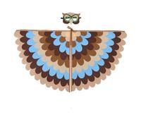 FRCOLOR Conjunto de Disfraz de Búho Diseño Realista de Fieltro Alas y Máscara Lavable, Adecuado para Fiestas Temáticas y Juegos de Rol Infantiles