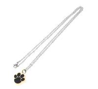 FRCOLOR Contenedor De Cenizas Esmalte Collar Monumento Conmemorativo Del Perro Colgante Mascota Memorial Golden Acero Titanio