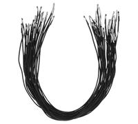 FRCOLOR Cordón Elástico Redondo Negro 2 Mm de Grosor Clip Metálico, 40 Cm de Longitud, 30 Unidades, Cuerda Elástica para Sombreros contra Viento, Máscaras y Manualidades
