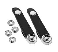 FRCOLOR Correas para Acordeón Negro de Piel Sintética Doble Capa con Hebillas Firmes, Distancia entre Agujeros 7,8 Cm, Repuesto para Fuelle de Acordeón, 2 Piezas