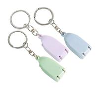 FRCOLOR Cortauñas Manos Plegable de Acero Inoxidable Llavero, Set de 3 Piezas Sólido y Compacto para Uso Diario y Pedicura en Viaje Color Aleatorio