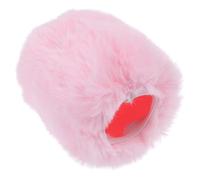 FRCOLOR Cubierta de Micrófono Peluda Compatible Mk4 Mk8 para Grabación Exterior, Protección Antiviento, Funda de Felpa Artificial Rosa para Entrevistas y Cine al Aire Libre