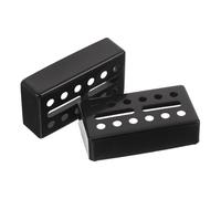 FRCOLOR Cubierta para Pastilla Humbucker de Latón Negro 12 Orificios y Doble Bobina, 70x39mm, Paquete de 2 para Guitarra Eléctrica, Adecuado para Grabación en Estudio y Actuaciones